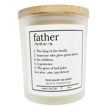 Load image into Gallery viewer, Father Definition Frosted White Tumbler Candle
